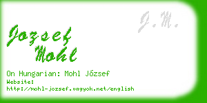 jozsef mohl business card